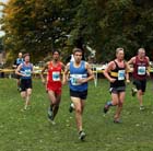 Jonny Taylor (Morpeth) cuts his way through the field in the senior mens North East Harrier League, Blaydon. Photo: David T. Hewitson/Sports for All Pics